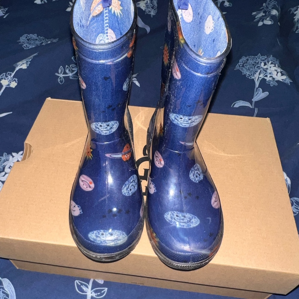 GAP Blue Rain & Snow Boots with Glossy Finish